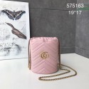 Replica Gucci GG Marmont mini bucket bag 575163 pink HV01539DY71