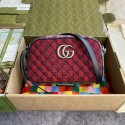 Replica Gucci GG Marmont Multicolor small shoulder bag 447632 red&yellow&green& powder HV00193iF91