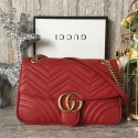 Replica Gucci GG Marmont Shoulder Bag 443496 red HV01463Yn66