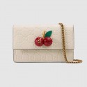 Replica Gucci Signature mini bag with cherries 481291 White HV01779Fi42