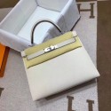 Replica Hermes Kelly 28cm Shoulder Bags Epsom Leather KL28 creamy-white HV01930ec82