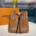 Replica Louis Vuitton Original Leather Neonoe Bag M44717 Brown HV11409aG44