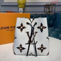 Replica Louis Vuitton Original Leather Neonoe Bag M44717 White HV02014VA65