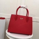 Replica Prada Calf leather bag 1BA050 red&white HV07242Vi77