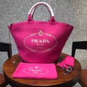 Replica Prada fabric handbag 1BG163 rose HV01789CQ60