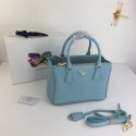 Replica Prada Galleria Small Saffiano Leather Bag BN2316 light blue HV06208Yn66