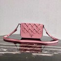 Replica Prada Leather Prada Tress Shoulder Bag 1BD246 pink HV01480sA83