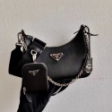 Replica Prada Saffiano leather mini shoulder bag 2BH204 black HV00319Fi42