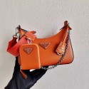 Replica Prada Saffiano leather mini shoulder bag 2BH204 orange HV05340cK54