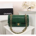 Replica Top Chanel Classic Handbag Alligator & Gold-Tone Metal A01112 green HV11246Cq58