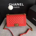 Replica Top Chanel LE BOY Shoulder Bag Sheepskin Leather A67086 red Gold chain HV01801Cq58