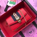 Replica Top Gucci Calfskin Leather mini Shoulder Bag 494646 red HV02458Vx24