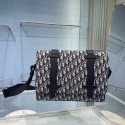 SAFARI MESSENGER BAG Grained Black Calfskin and Dior Oblique Jacquard C0119 HV01968Xp72