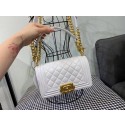 Small boy chanel handbag AS67085 white HV05794Jz48