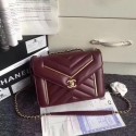 Top Chanel Classic Flap Bag Original Leather A77056 Wine HV04730yq38