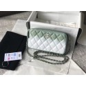 Top Chanel Clutch with Chain A70249 green HV09475yq38