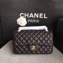 Top Chanel Flap Shoulder Bag Original Deer leather A1112 black gold chain HV07285yq38