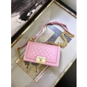 Top Chanel Flap Shoulder Bag Sheepskin Leather LE BOY A67085 pink HV01900eo14