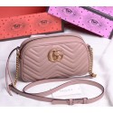 Top Gucci GG Marmont Matelasse Shoulder Bag 447632 dark pink HV09200eo14