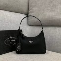 Top Prada Re-Edition nylon Tote bag 91204 black HV10295eo14