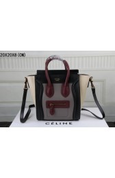 2015 Celine classic 3308 gray&black&purplish red&off white HV09088Yv36
