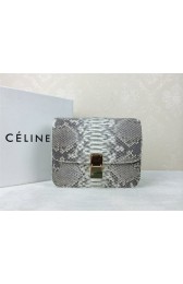 2015 Celine Classic retro original true snakeskin 11042-1 gray&white HV09111Ym74