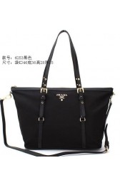 2015 Prada new model fashion shopping bag 4253 black HV00318Oq54
