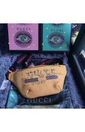 2017 GG Coco Capitan logo belt bag 493869 yellow original leather HV11205kC27
