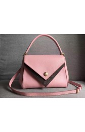 2017 newest louis vuitton original leather double V bag M54440 pink HV01557AM45