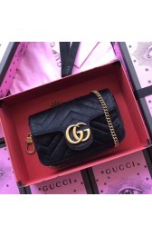 2018 Gucci GG original suede leather super mini bag 476433 black HV04217Pu45