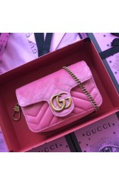 2018 Gucci GG original suede leather super mini bag 476433 pink HV03125CC86