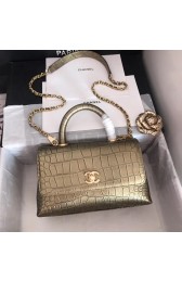 AAA 1:1 Chanel original Calfskin flap bag top handle A92290 bronze &gold-Tone Metal HV00416vi59