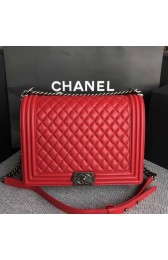 AAA Replica Chanel LE BOY Shoulder Bag Sheepskin Leather 67087 red Silver chain HV08871cf50