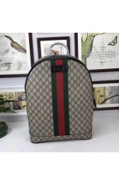 AAA Replica Gucci GG canvas Backpack 443805 brown HV07557VB75