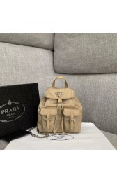 AAA Replica Prada Nylon mini backpack 1BH029 apricot HV05367VB75