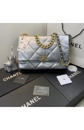 AAAAA Imitation Chanel 19 flap bag AS1161 silver HV03911Sy67