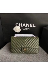 AAAAA Imitation Chanel Flap Shoulder Bag Original sheepskin Leather CF 1112V green gold chain HV05736Sy67