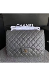 AAAAA Imitation Chanel Maxi Quilted Classic Flap Bag original Sheepskin CF 58601 gray Gold chain HV01125oT91