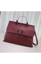 AAAAA Imitation Gucci Bamboo Daily Leather Top Handle Bags 370830 wine HV00440oT91