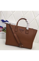 AAAAA Imitation Prada Concept Leather handbag 1BA183 Brown HV09751Sy67