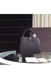 AAAAA Louis Vuitton Capucines BB Tote Bag 94754 Black HV00616Qa67