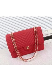 Best 1:1 Chanel Caviar Leather Shoulder Bag C56801 red Gold chain HV05634OR71