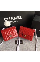 Best 1:1 Chanel Classic Flap Bag original Patent Leather 1115 red HV01984OR71