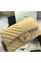Best 1:1 Chanel Flap Original Lambskin Leather Shoulder Bag CF 1116V apricot gold chain HV02089eT55