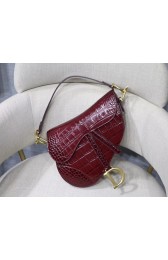 Best 1:1 Dior SADDLE SOFT CALFSKIN BAG C9045 Burgundy HV04644eT55