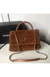 Best Chanel flap bag with top handle A92991 Camel HV01256kr25