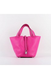 Best Quality Hermes Picotin Lock 22cm Bags togo Leather 8616 rose HV00523xb51