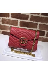 Best Quality Imitation Gucci GG original mini calfskin shoulder bag 474575 red HV01217dK58
