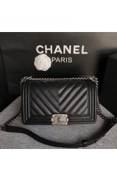 Boy Chanel Flap Bag Original Chevron Leather A67086V Black HV08563cf57