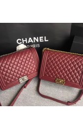 Boy Chanel Flap Bag Original Sheepskin Leather 67088 Burgundy HV09831su78